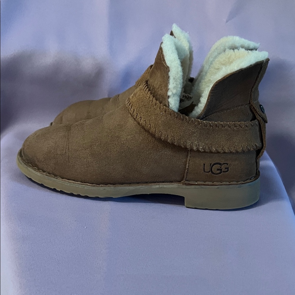 UGG Tan Suede Boots with Plush Lining